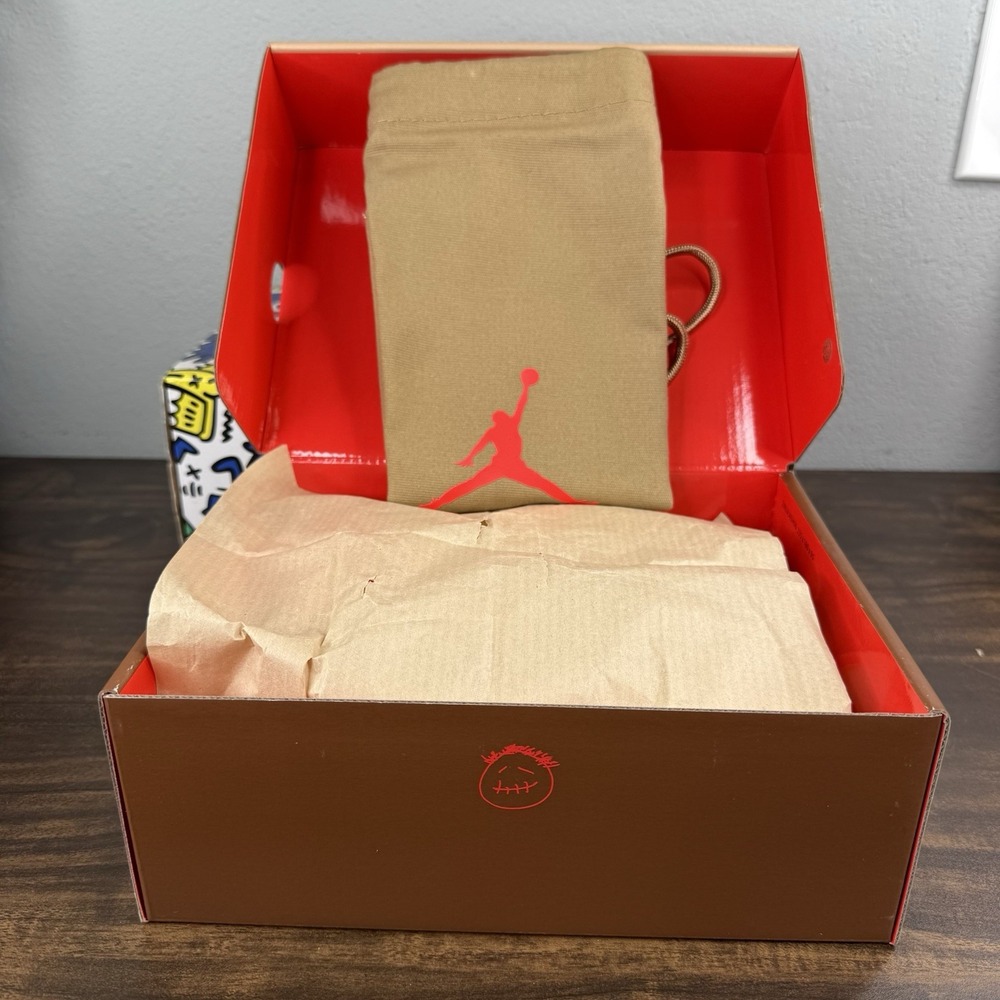 Travis Scott x Air Jordan 6 Retro PreSchool British Khaki DH0693-200 Size 11c - Picture 12 of 14
